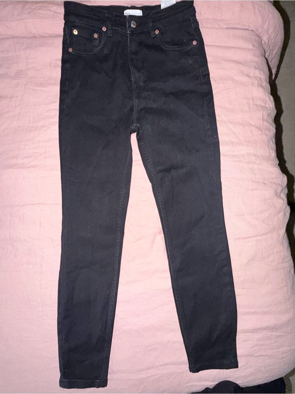 Zara Black High-Rise Skinny Jeans